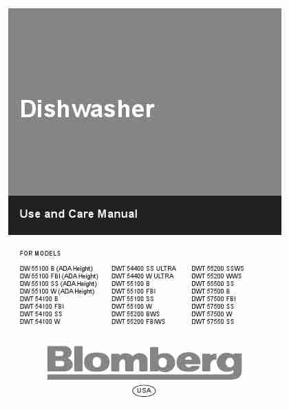 Blomberg Dishwasher DW 55100 B (ADA Height)-page_pdf